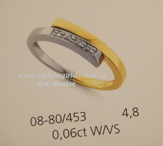 Guldringar i 18k Bicolor vittguld & Gulguld