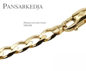 Pansar gles halsband / armband i 18k guld